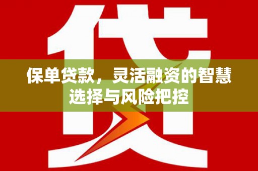 汉源保单贷款，灵活融资的智慧选择与风险把控