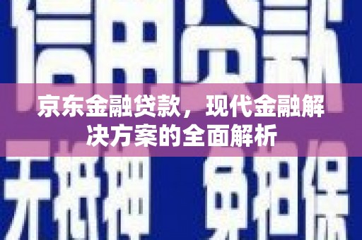 沈丘京东金融贷款，现代金融解决方案的全面解析