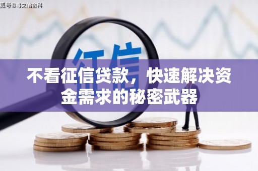 中原不看征信贷款，快速解决资金需求的秘密武器