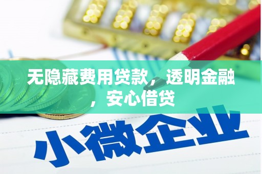 志丹无隐藏费用贷款，透明金融，安心借贷