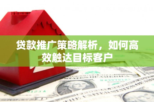 德庆贷款推广策略解析，如何高效触达目标客户