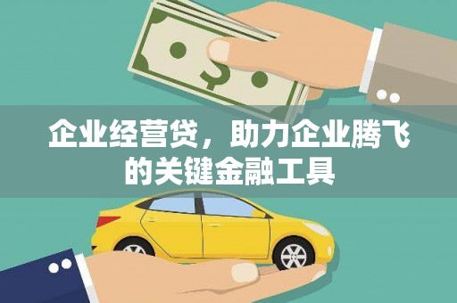 大湖企业经营贷，助力企业腾飞的关键金融工具