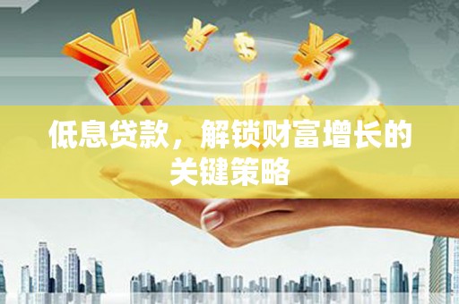民勤低息贷款，解锁财富增长的关键策略