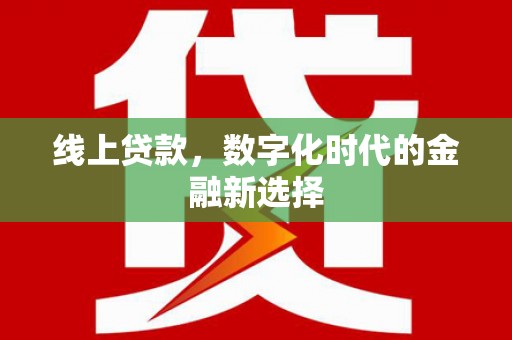 金城线上贷款，数字化时代的金融新选择