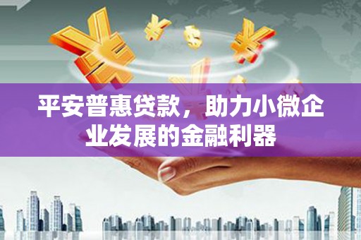 定海平安普惠贷款，助力小微企业发展的金融利器
