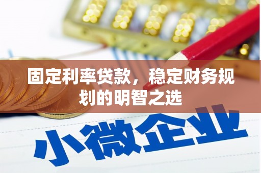 成功固定利率贷款，稳定财务规划的明智之选